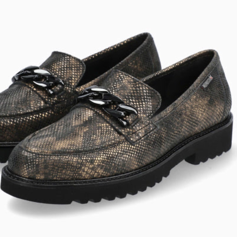 Mephisto Salka Loafer Gold Metallic SZ 10 NEW